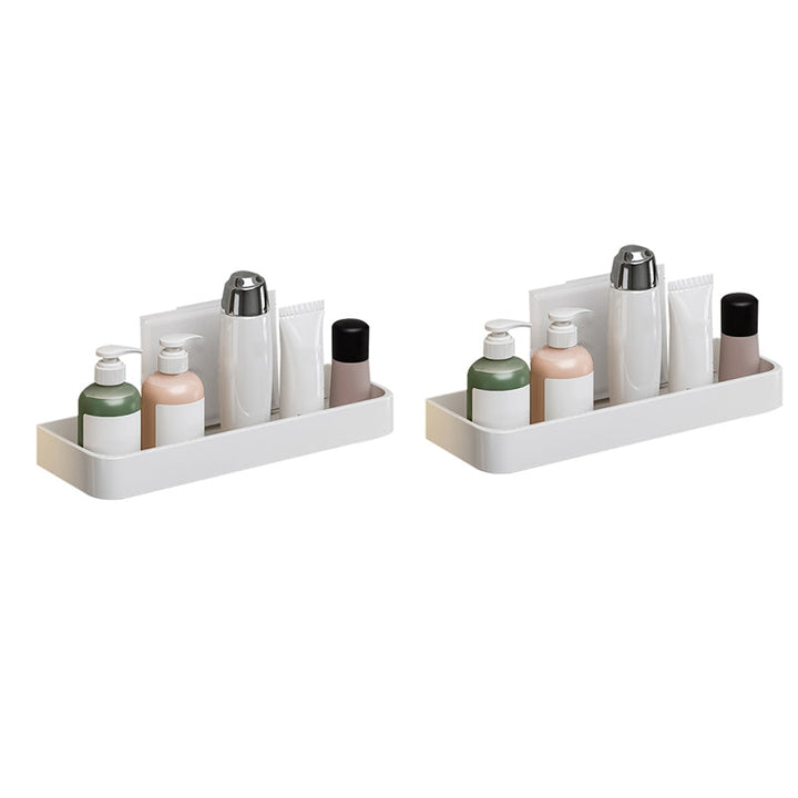 Lisslune | Contemporary Bathroom Accessory Set Metal Bathroom Shelf in White
