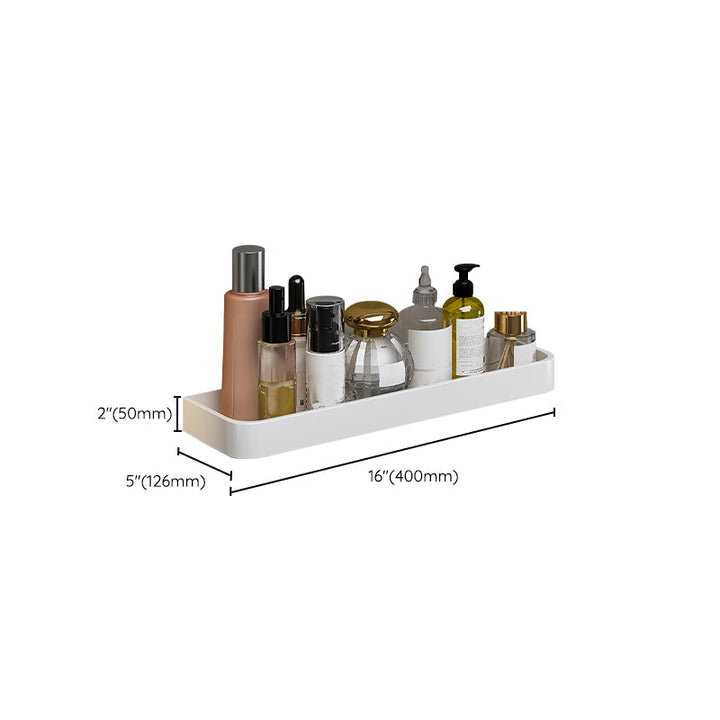 Lisslune | Contemporary Bathroom Accessory Set Metal Bathroom Shelf in White