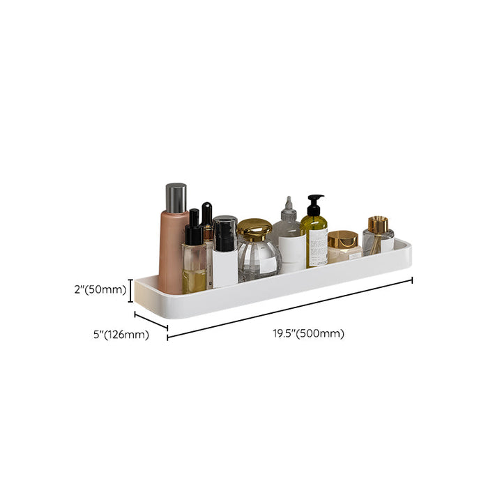 Lisslune | Contemporary Bathroom Accessory Set Metal Bathroom Shelf in White