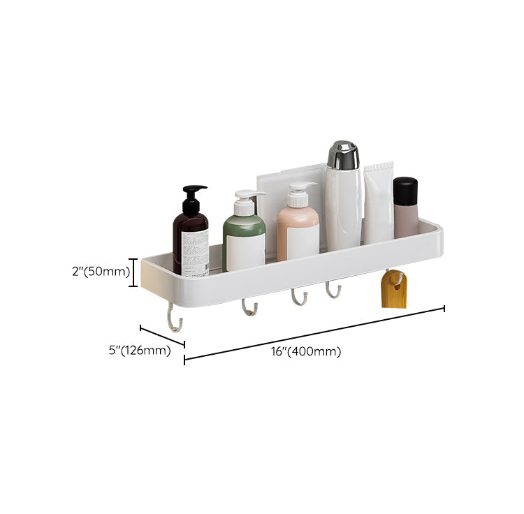 Lisslune | Contemporary Bathroom Accessory Set Metal Bathroom Shelf in White