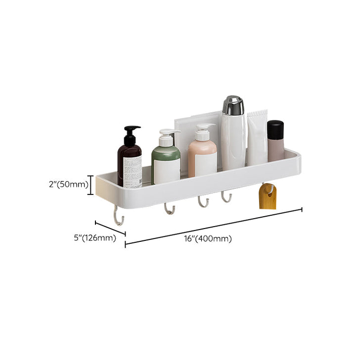 Lisslune | Contemporary Bathroom Accessory Set Metal Bathroom Shelf in White