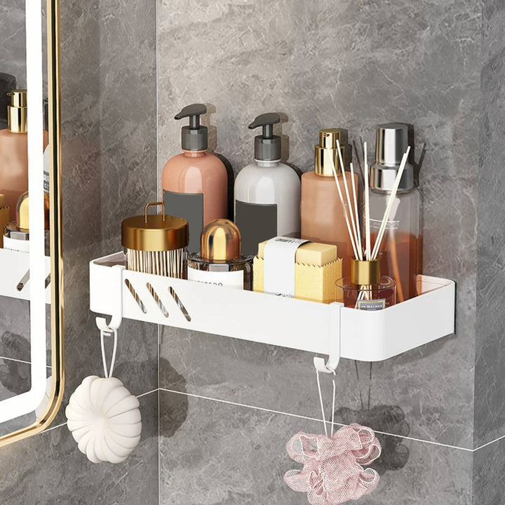 Lisslune | Modern white bathroom hardware set towel holder bath shelf bathroom hardware set