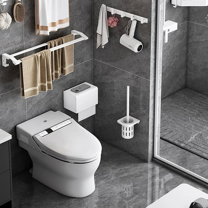 Lisslune | Modern white bathroom hardware set towel holder bath shelf bathroom hardware set