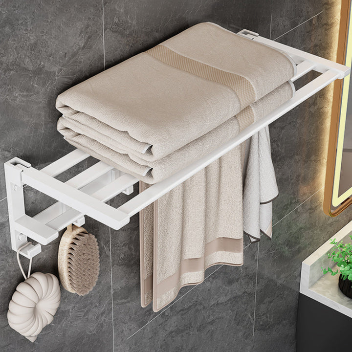 Lisslune | Modern white bathroom hardware set towel holder bath shelf bathroom hardware set