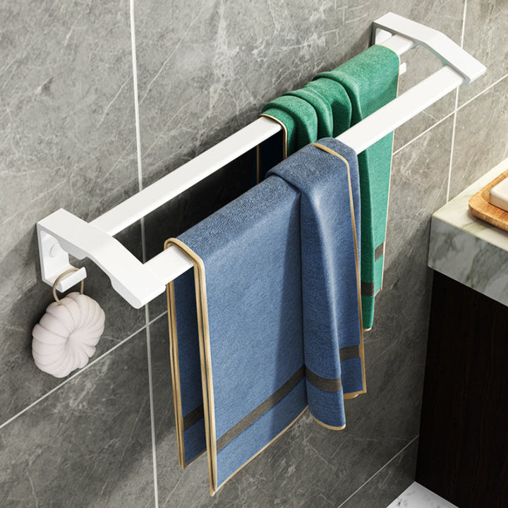 Lisslune | Modern white bathroom hardware set towel holder bath shelf bathroom hardware set