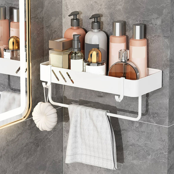 Lisslune | Modern white bathroom hardware set towel holder bath shelf bathroom hardware set