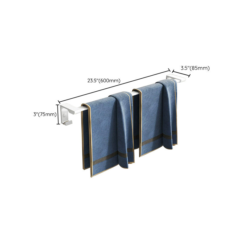 Lisslune | Modern white bathroom hardware set towel holder bath shelf bathroom hardware set