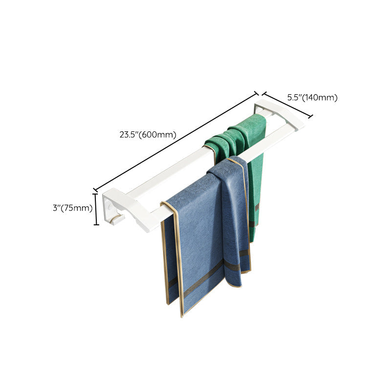 Lisslune | Modern white bathroom hardware set towel holder bath shelf bathroom hardware set
