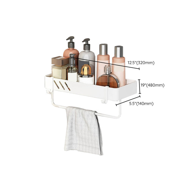 Lisslune | Modern white bathroom hardware set towel holder bath shelf bathroom hardware set