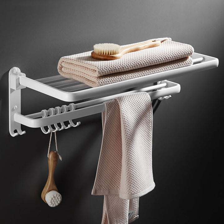 Lisslune | Aluminum Bathroom Accessories Set Modern White Bathroom Accessories Set