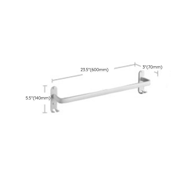 Lisslune | Aluminum Bathroom Accessories Set Modern White Bathroom Accessories Set