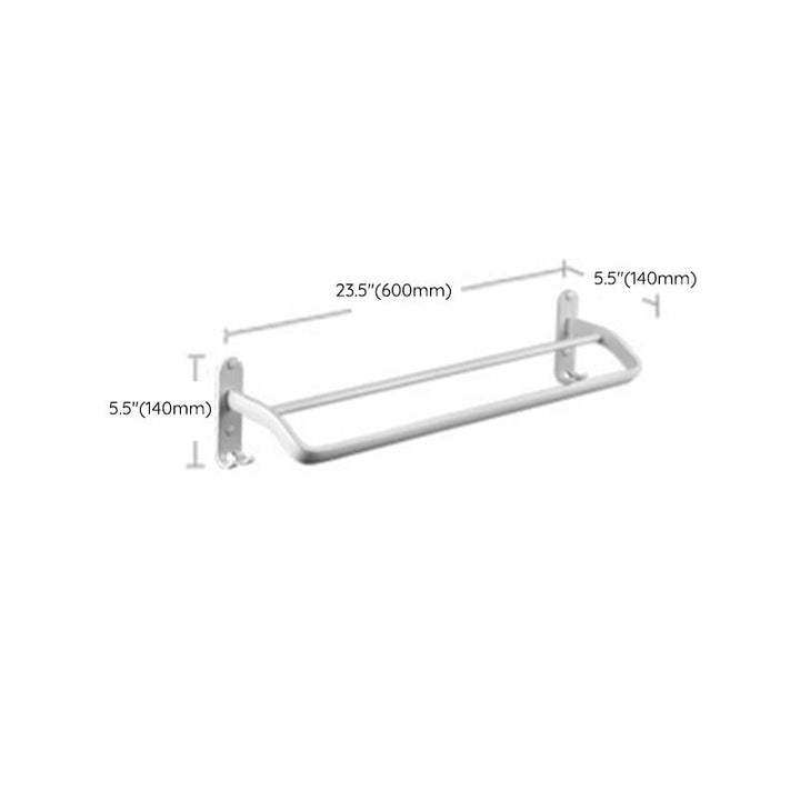 Lisslune | Aluminum Bathroom Accessories Set Modern White Bathroom Accessories Set
