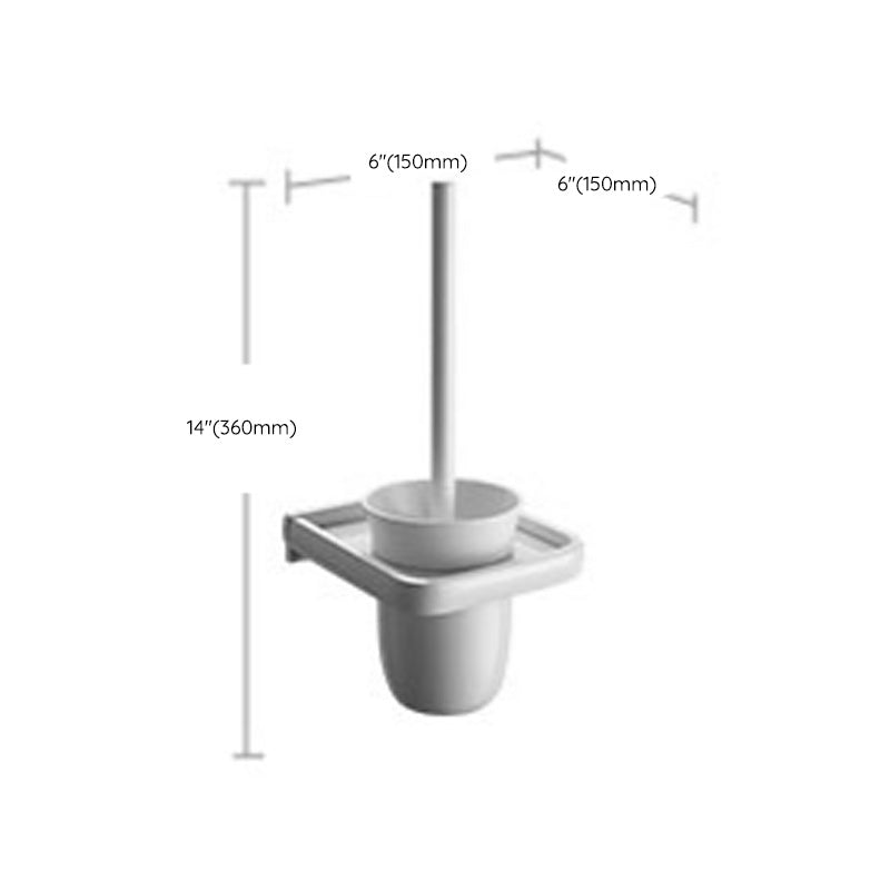 Lisslune | Aluminum Bathroom Accessories Set Modern White Bathroom Accessories Set