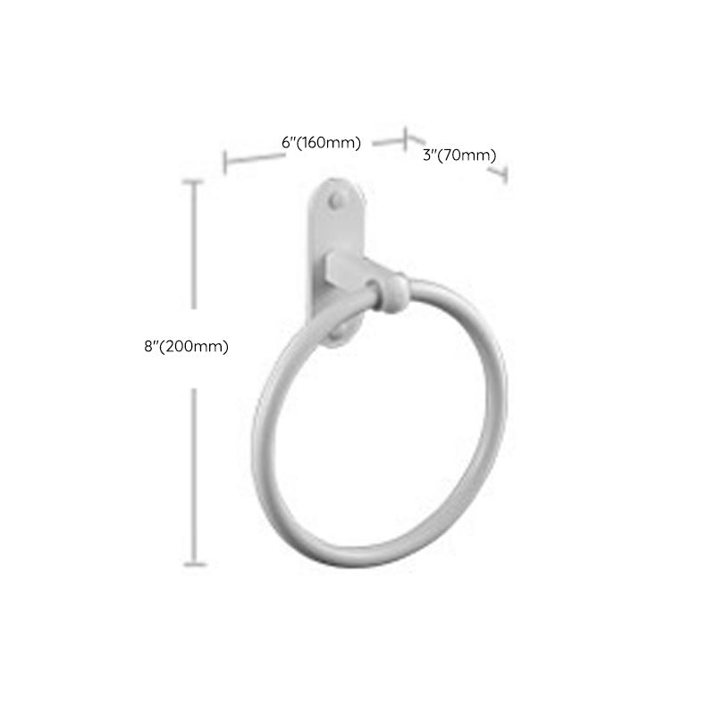 Lisslune | Aluminum Bathroom Accessories Set Modern White Bathroom Accessories Set
