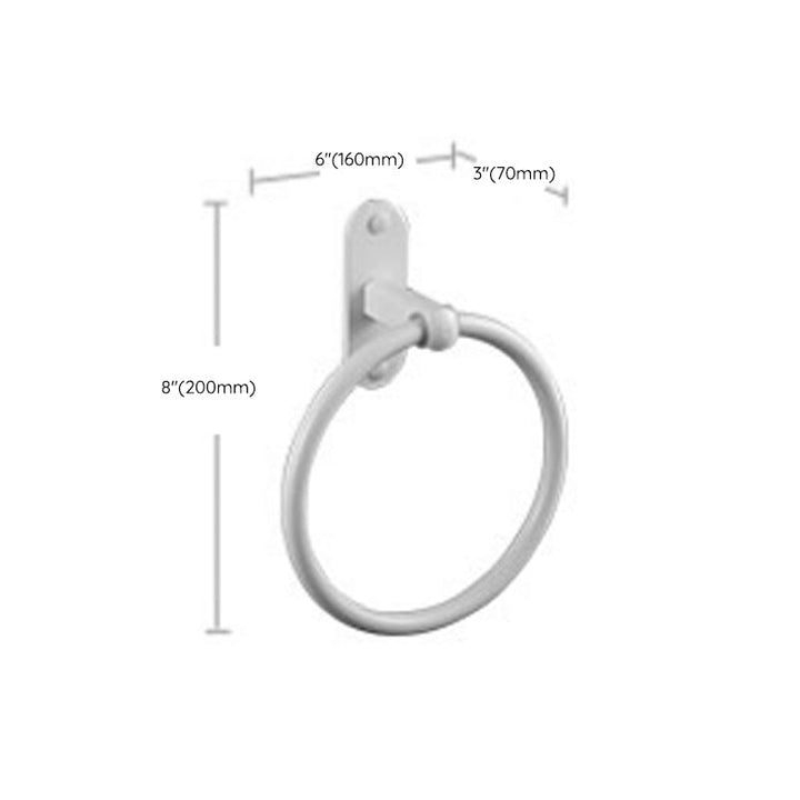 Lisslune | Aluminum Bathroom Accessories Set Modern White Bathroom Accessories Set