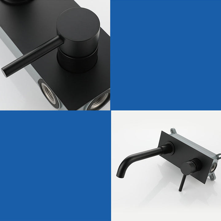 Lisslune | Glam Style Faucet Single Lever Wall Mounted Faucet for Bathroom