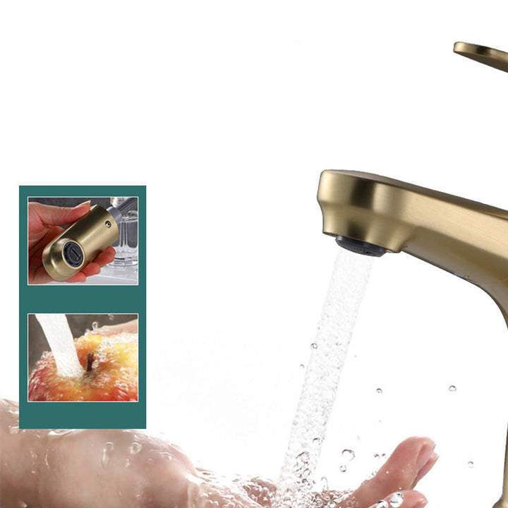 Lisslune | Contemporary Basin Faucet Copper Pure Color Single Handle Pull-Out Basin Faucet