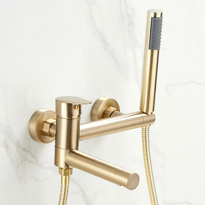 Lisslune | Contemporary Wall Mounted Bathtub Filler Single Handle Metal Faucet