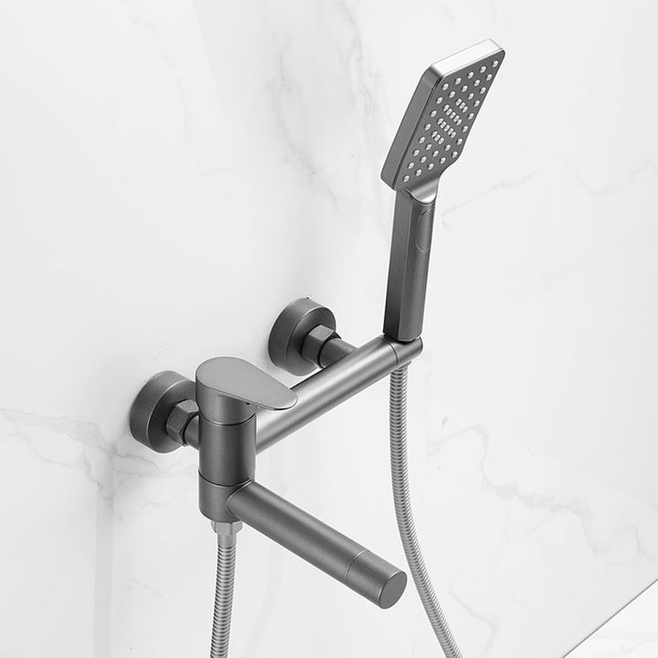 Lisslune | Contemporary Wall Mounted Bathtub Filler Single Handle Metal Faucet
