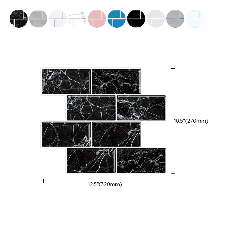 Lisslune | Modern Peel and Stick Wall Tile PVC Peel and Stick Splashback Tile
