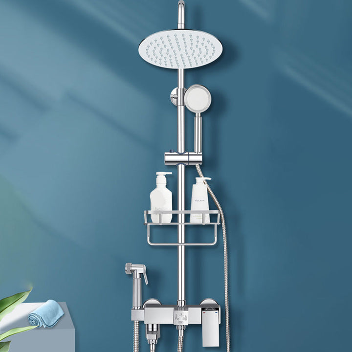 Lisslune | Modern Shower System Handle Lever Wall Mounted Spot Resist Copper Shower System