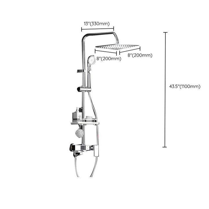 Lisslune | Wall-mounted shower system handle lever spot resist copper shower system