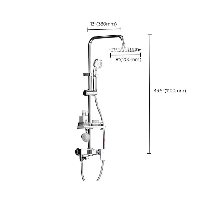 Lisslune | Wall-mounted shower system handle lever spot resist copper shower system