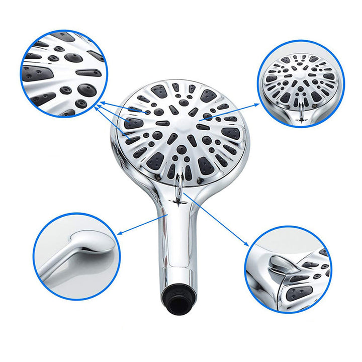 Lisslune | Modern shower head for bathroom 9-nozzle round wall-mounted shower head
