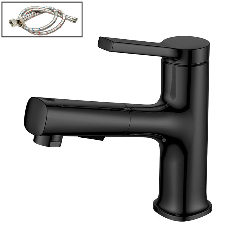Lisslune | Round contemporary bathroom fixture with lever handle and single hole installation