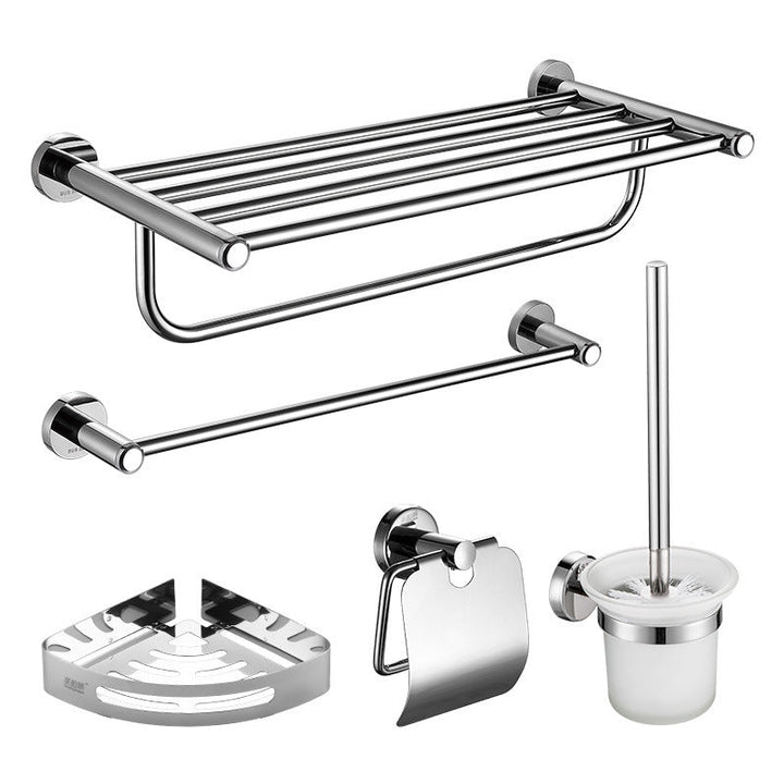 Lisslune | Modern bathroom accessories Bathroom shelf Towel rail Stainless steel bathroom accessory set