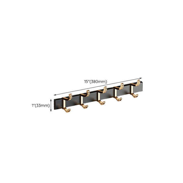 Lisslune | Modernism Bathroom Accessories Hardware Set Black & Gold Bathroom Shelf/Towel Bar