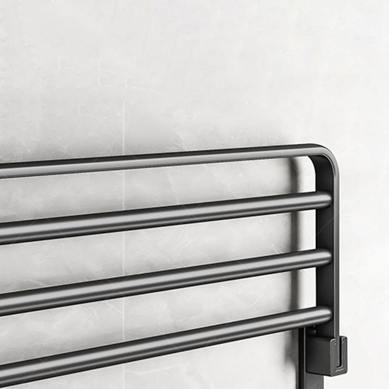 Lisslune | Black Aluminum Bathroom Accessory Set Modern Bathroom Shelf / Towel Bar & Paper Holder