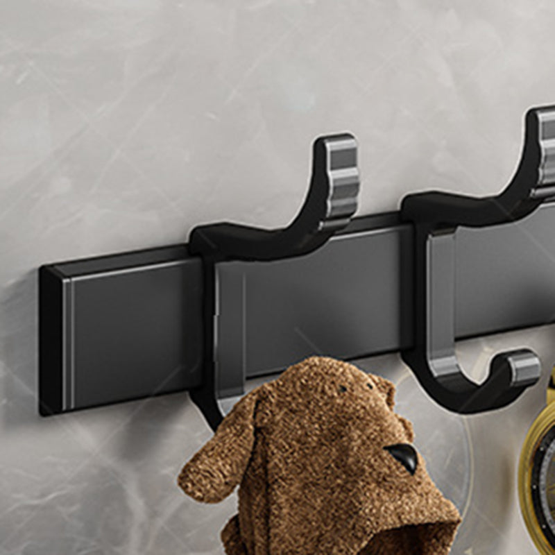 Lisslune | Black Aluminum Bathroom Accessory Set Modern Bathroom Shelf / Towel Bar & Paper Holder
