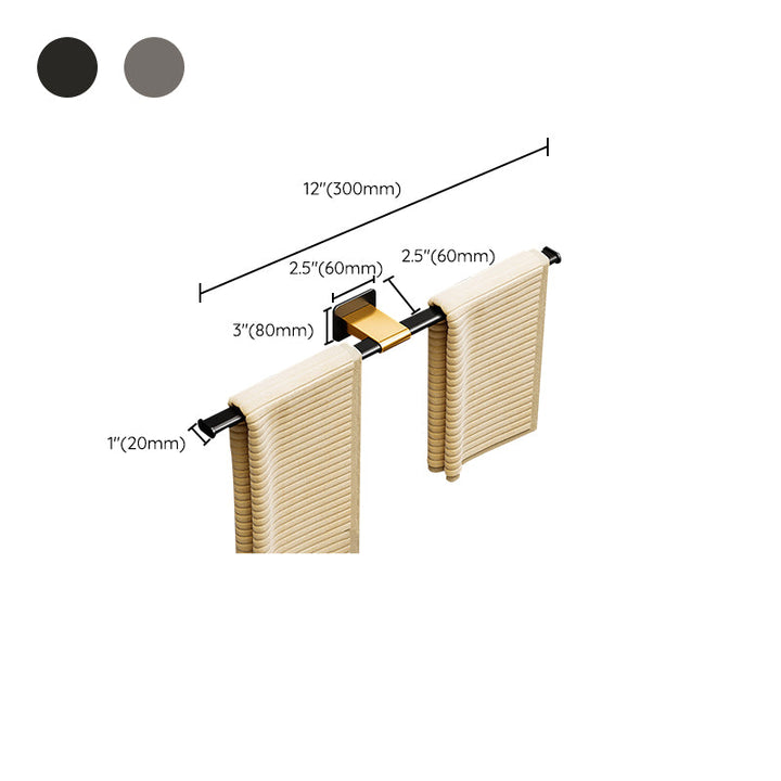 Lisslune | Contemporary Aluminum Bathroom Accessories Set Towel Bar Bathroom Accessories