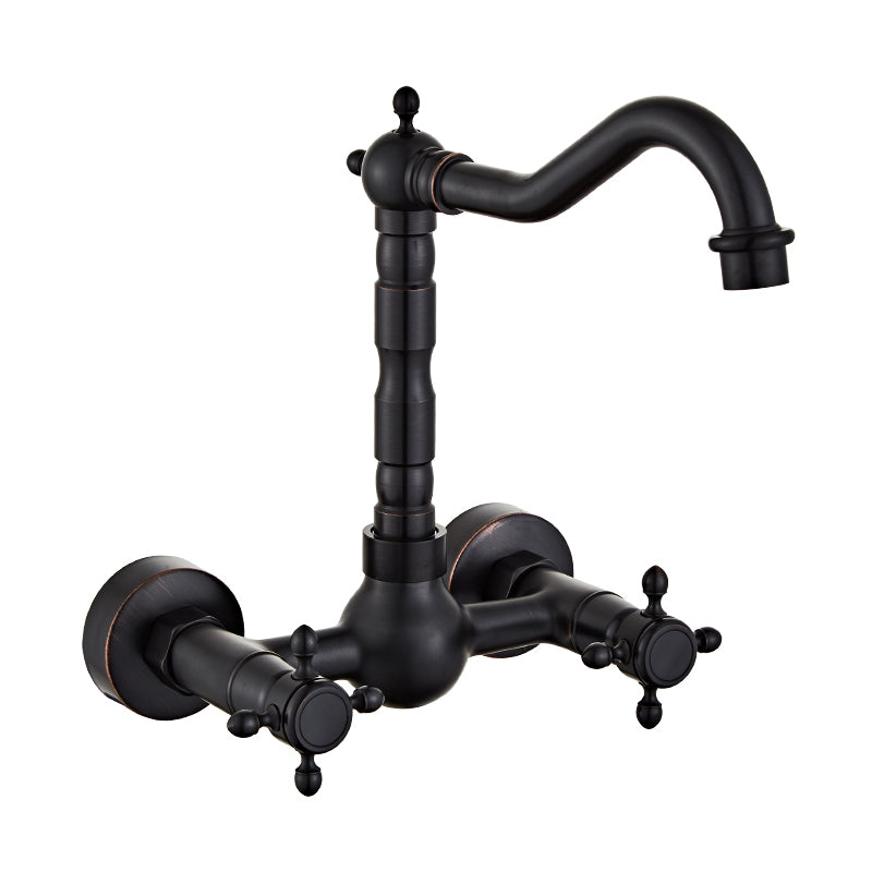 Lisslune | Traditional Wall-Mounted Copper Clawfoot Bathtub Faucet Trim Low Arc Clawfoot Bathtub Faucet