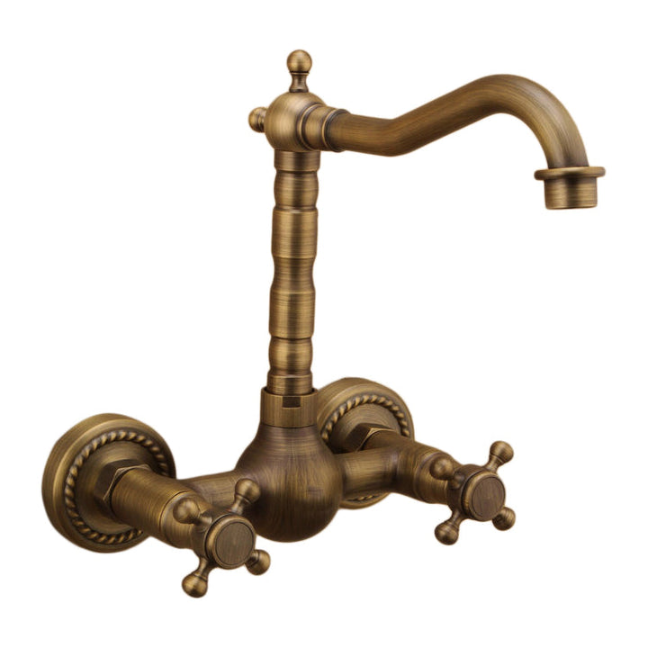 Lisslune | Traditional Wall-Mounted Copper Clawfoot Bathtub Faucet Trim Low Arc Clawfoot Bathtub Faucet