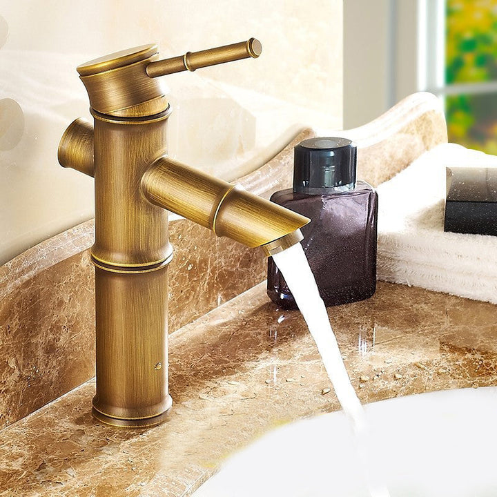Lisslune | A hole water tap country sink bathroom faucet with single lever handle