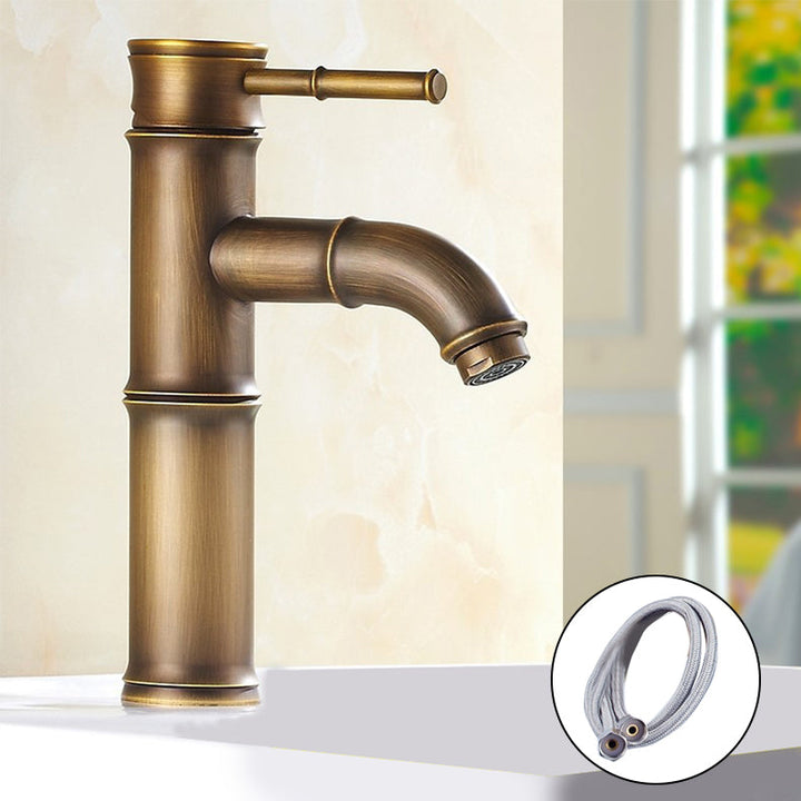 Lisslune | A hole water tap country sink bathroom faucet with single lever handle