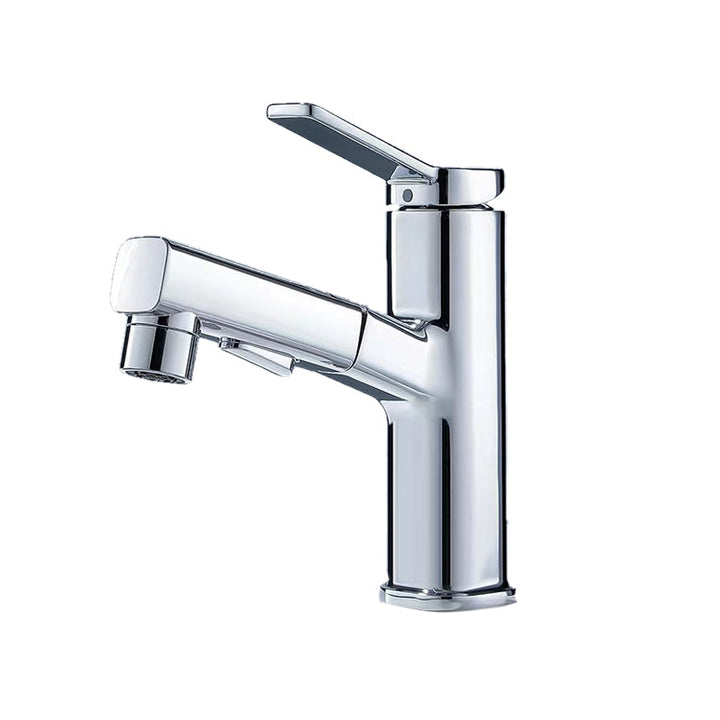 Lisslune | Vessel Sink Faucet Modern Pull-Out Bathroom Faucet with One Lever Handle