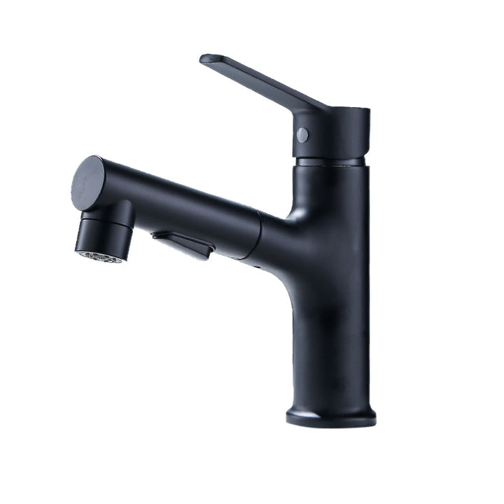 Lisslune | Vessel Sink Faucet Modern Pull-Out Bathroom Faucet with One Lever Handle