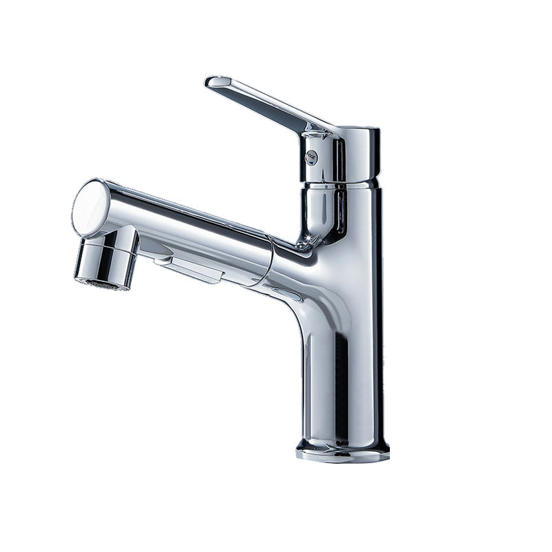 Lisslune | Vessel Sink Faucet Modern Pull-Out Bathroom Faucet with One Lever Handle