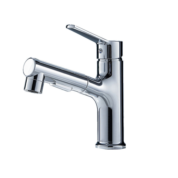 Lisslune | Vessel Sink Faucet Modern Pull-Out Bathroom Faucet with One Lever Handle