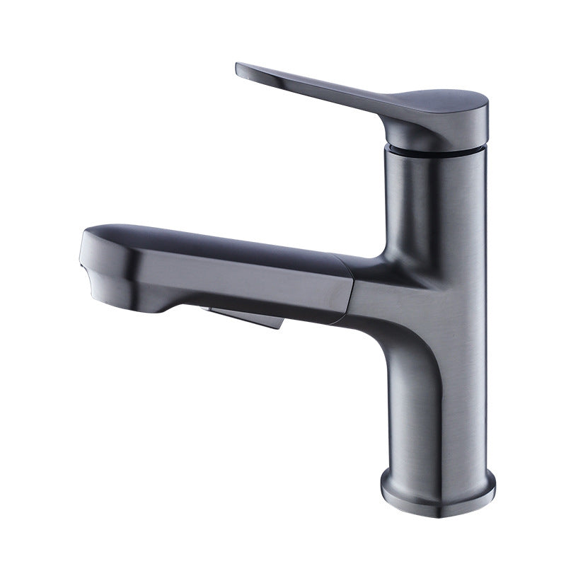 Lisslune | Vessel Sink Faucet Modern Pull-Out Bathroom Faucet with One Lever Handle