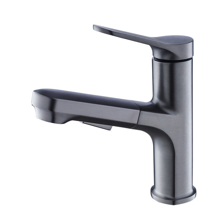 Lisslune | Vessel Sink Faucet Modern Pull-Out Bathroom Faucet with One Lever Handle