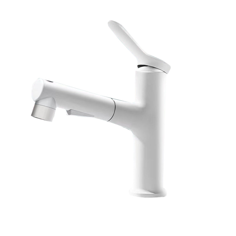 Lisslune | Vessel Sink Faucet Modern Pull-Out Bathroom Faucet with One Lever Handle
