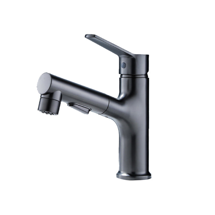 Lisslune | Vessel Sink Faucet Modern Pull-Out Bathroom Faucet with One Lever Handle