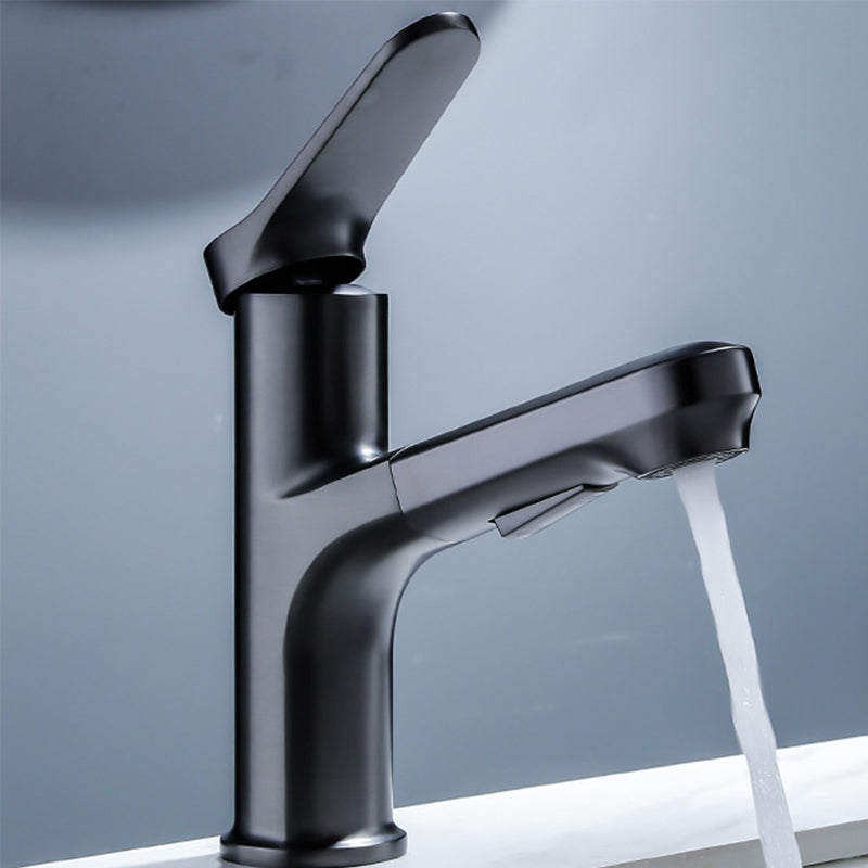 Lisslune | Vessel Sink Faucet Modern Pull-Out Bathroom Faucet with One Lever Handle