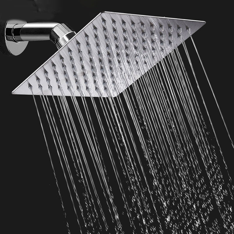 Lisslune | Contemporary Shower Combo Fixed Shower Head Stainless Steel Wall Mounted Square Shower Head