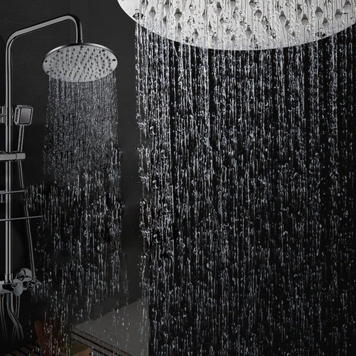 Lisslune | Contemporary Showerhead Combination Dual Showerhead Stainless Steel Wall-Mounted Showerhead