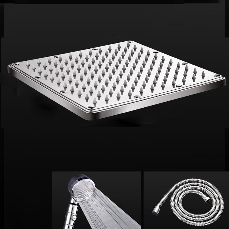 Lisslune | Contemporary Showerhead Combination Dual Showerhead Stainless Steel Wall-Mounted Showerhead